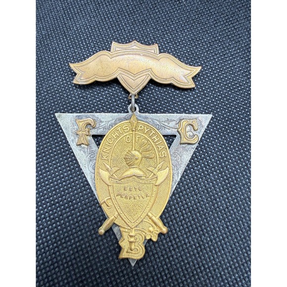 Unbranded Jewelry - Vintage Knights of Pythias Fraternal Medal SS Davis Lodge SC Copyright 1874 FCB